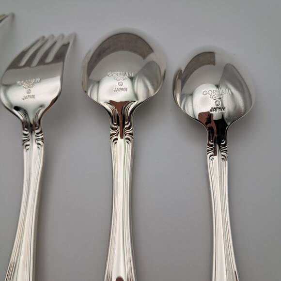 Gorham Valcourt Silverplate 5 Piece Place Set Flatware Japan New Old Stock READ - Picture 4 of 5